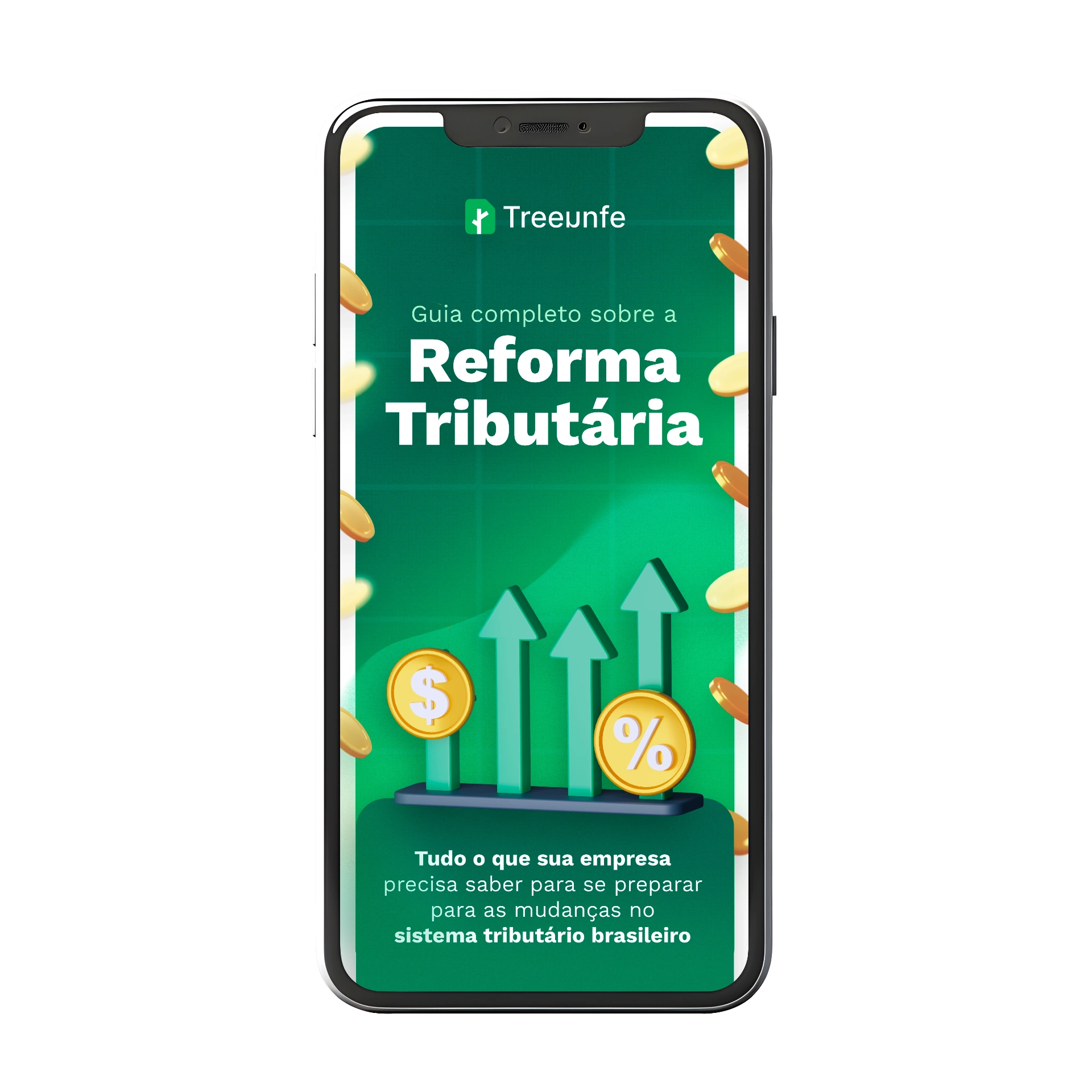 Capa do e-book: Guia completo sobre a Reforma Tributária em celular